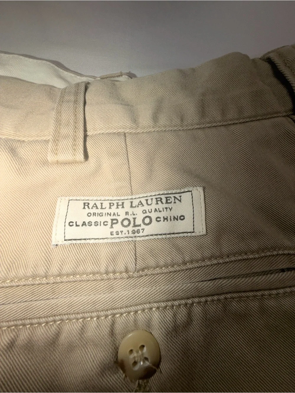 Polo Ralph Lauren Prospect Pants Mens 36x29 Khaki Tan Classic Chino 100% Cotton